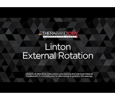 Linton External Rotation Ending Position with TheraBand CLX