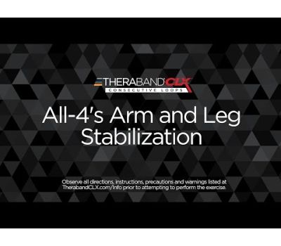 All-4s Arm & Leg Stabilization Ending Position with TheraBand CLX